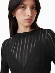 Negro - AllSaints Aki Long Sleeve T-Shirt - Imagen 5 de 6