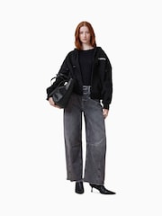 AllSaints Black Patcher Amphia Hoodie - Image 3 of 13