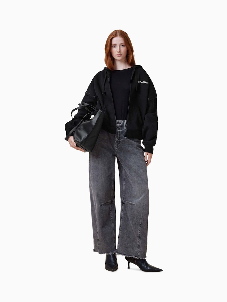 AllSaints Black Patcher Amphia Hoodie - Image 3 of 13