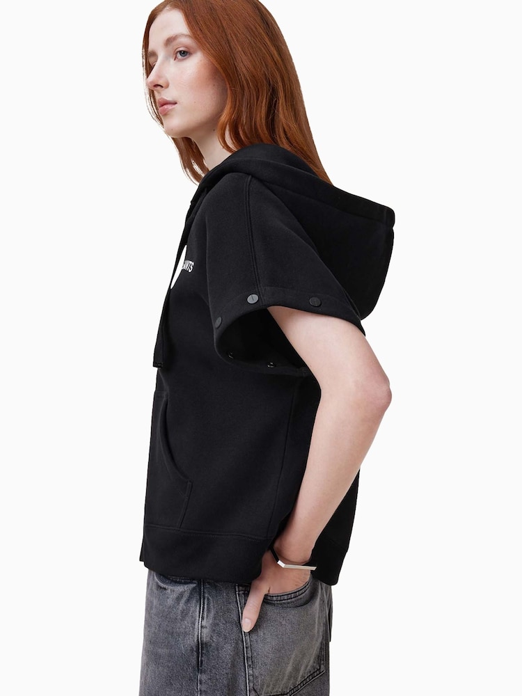 AllSaints Black Patcher Amphia Hoodie - Image 9 of 13