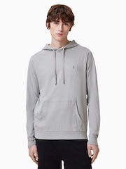 AllSaints Grey 100% Organic Cotton Brace Oth Hoodie - Image 1 of 7