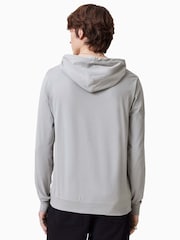 AllSaints Grey 100% Organic Cotton Brace Oth Hoodie - Image 6 of 7