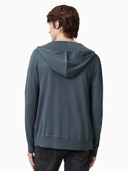 AllSaints Blue Mode Merino Zip Hoodie - Image 7 of 8