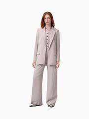 AllSaints Brown Aleida Wide Leg Trousers - Image 1 of 7