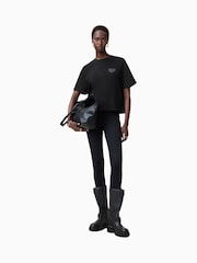 AllSaints Black 100% Organic Cotton Lover Lisa T-Shirt - Image 3 of 8