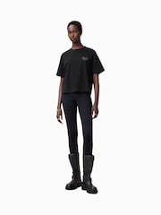 AllSaints Black 100% Organic Cotton Lover Lisa T-Shirt - Image 5 of 8