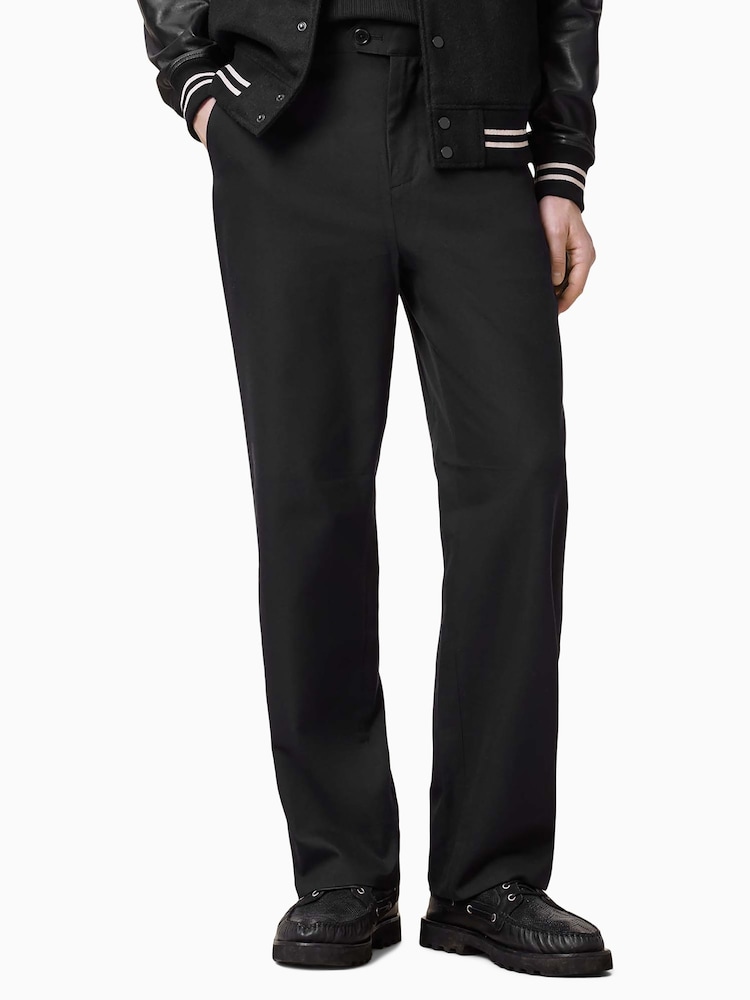 AllSaints Black Locke Trousers - Image 3 of 7