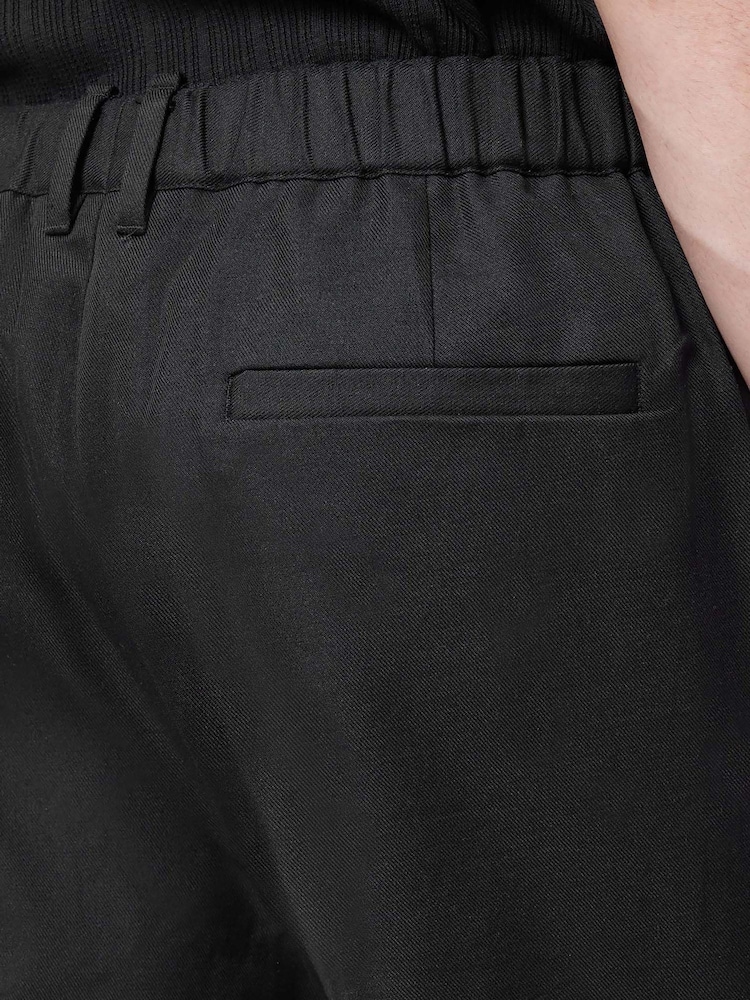 AllSaints Black Locke Trousers - Image 6 of 7
