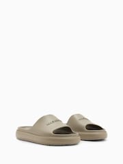 AllSaints Grey Dune Sliders - Image 2 of 5