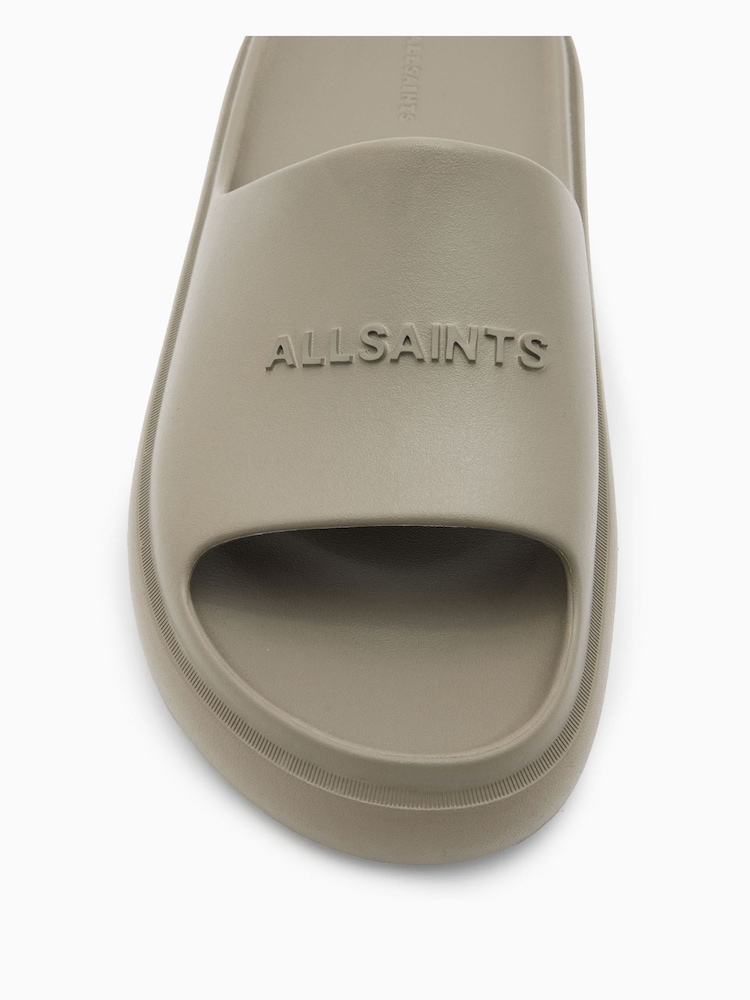AllSaints Grey Dune Sliders - Image 4 of 5