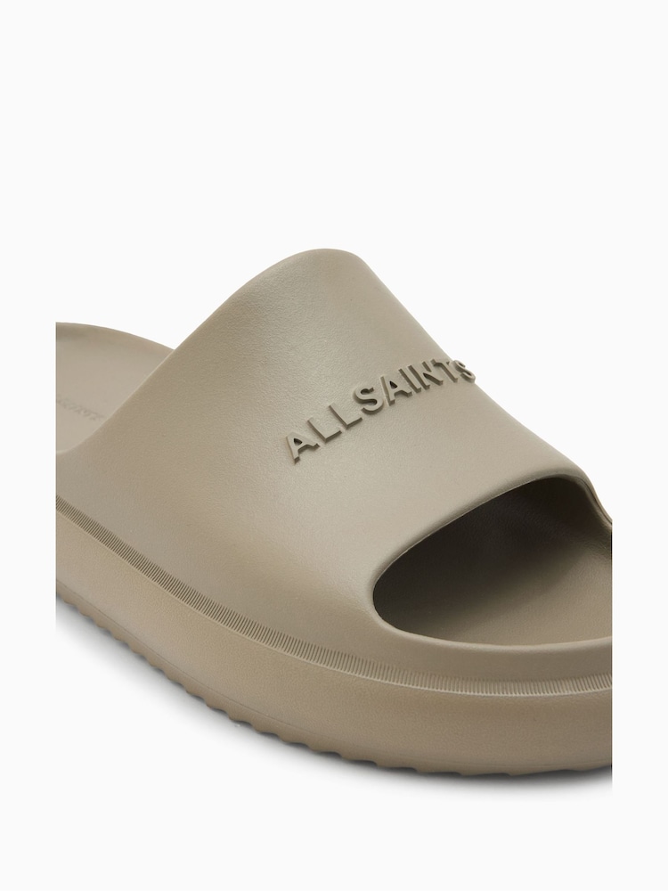 AllSaints Grey Dune Sliders - Image 5 of 5