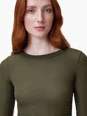 AllSaints Green Bec Long Sleeve T-Shirt - Image 2 of 8