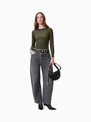 AllSaints Green Bec Long Sleeve T-Shirt - Image 3 of 8