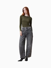 AllSaints Green Bec Long Sleeve T-Shirt - Image 5 of 8