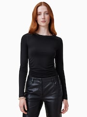 AllSaints Black Bec Long Sleeve T-Shirt - Image 1 of 8