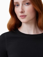 AllSaints Black Bec Long Sleeve T-Shirt - Image 2 of 8