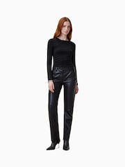 AllSaints Black Bec Long Sleeve T-Shirt - Image 5 of 8