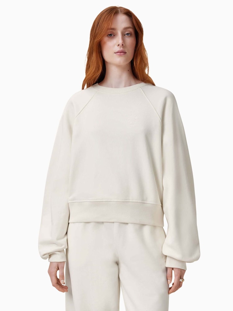 Белый - AllSaints Dani Haven Cotton Sweater - Изображение 1 из 7