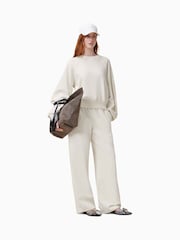 Белый - AllSaints Dani Haven Cotton Sweater - Изображение 4 из 7