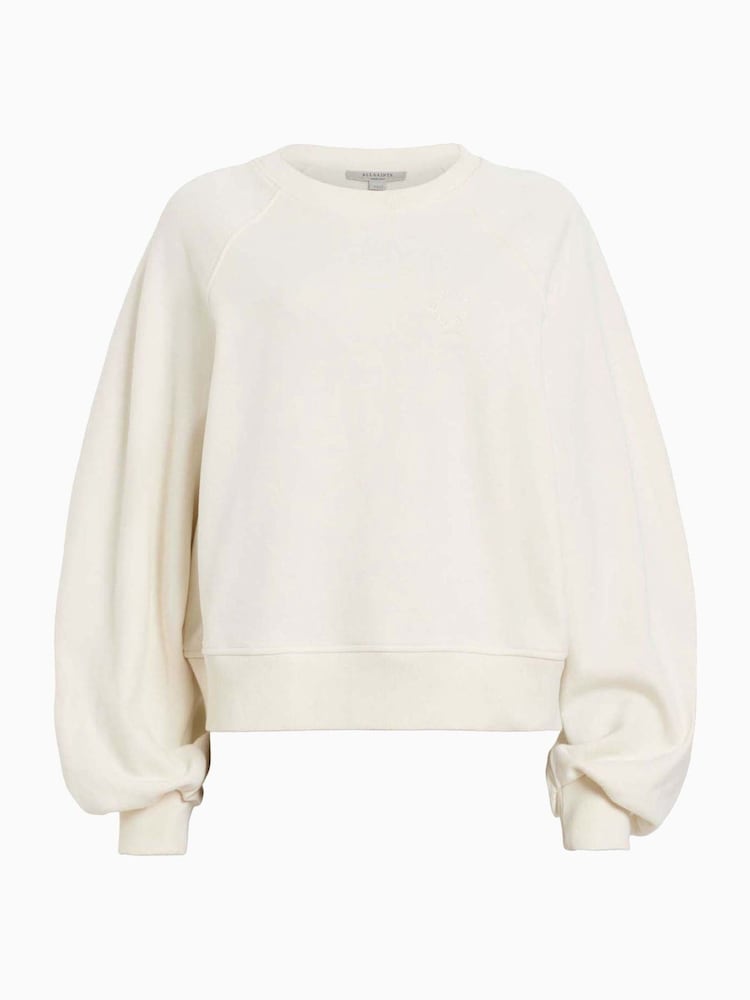 Белый - AllSaints Dani Haven Cotton Sweater - Изображение 7 из 7