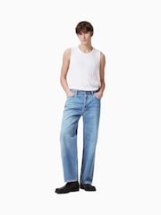AllSaints Blue Lenny 100% Organic Cotton Jeans - Image 3 of 10