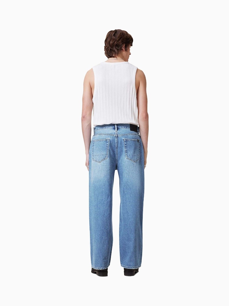 AllSaints Blue Lenny 100% Organic Cotton Jeans - Image 4 of 10