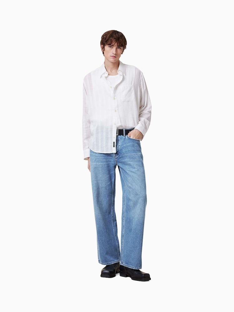 AllSaints Blue Lenny 100% Organic Cotton Jeans - Image 5 of 10