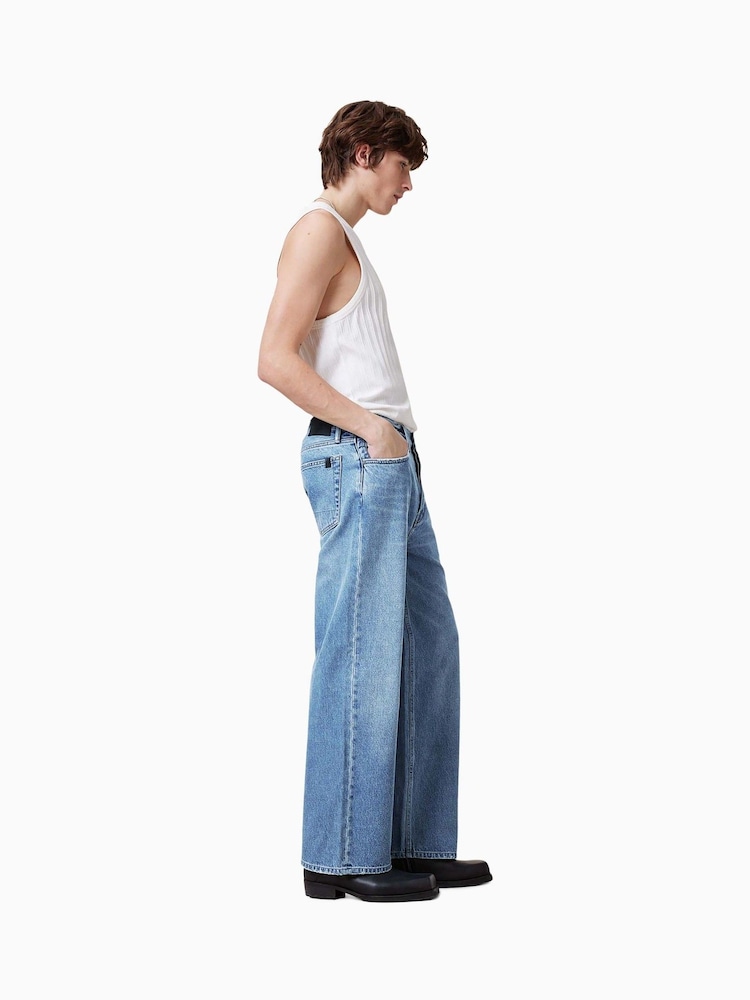 AllSaints Blue Lenny 100% Organic Cotton Jeans - Image 6 of 10