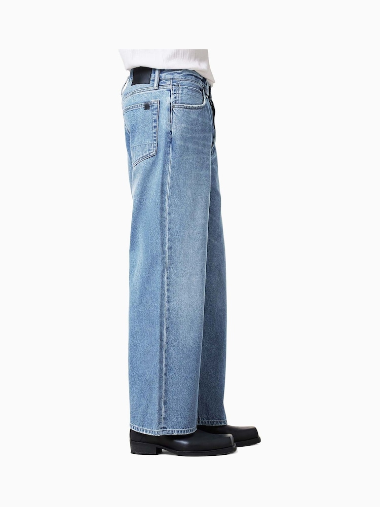 AllSaints Blue Lenny 100% Organic Cotton Jeans - Image 7 of 10