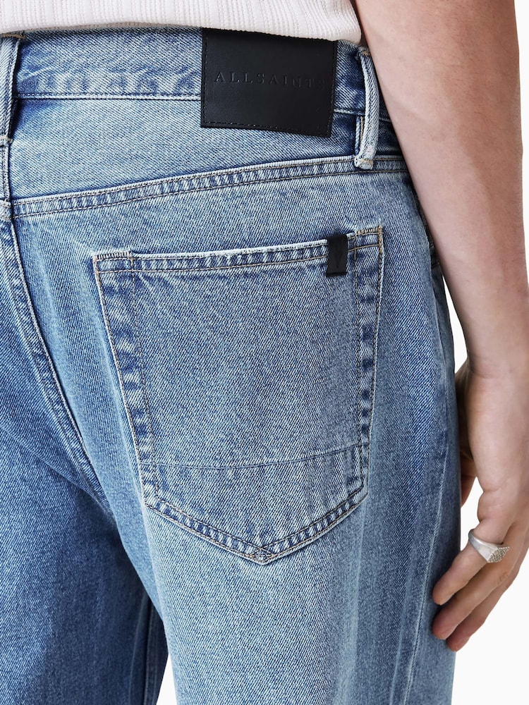 AllSaints Blue Lenny 100% Organic Cotton Jeans - Image 9 of 10