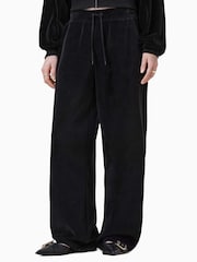 AllSaints Black Vin Velvet Sweatpants - Image 2 of 8