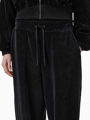AllSaints Black Vin Velvet Sweatpants - Image 3 of 8