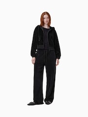 AllSaints Black Vin Velvet Sweatpants - Image 5 of 8