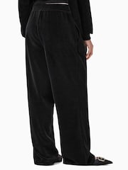 AllSaints Black Vin Velvet Sweatpants - Image 6 of 8