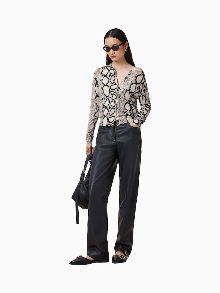 AllSaints Brown Anouk Cardigan - Image 4 of 6