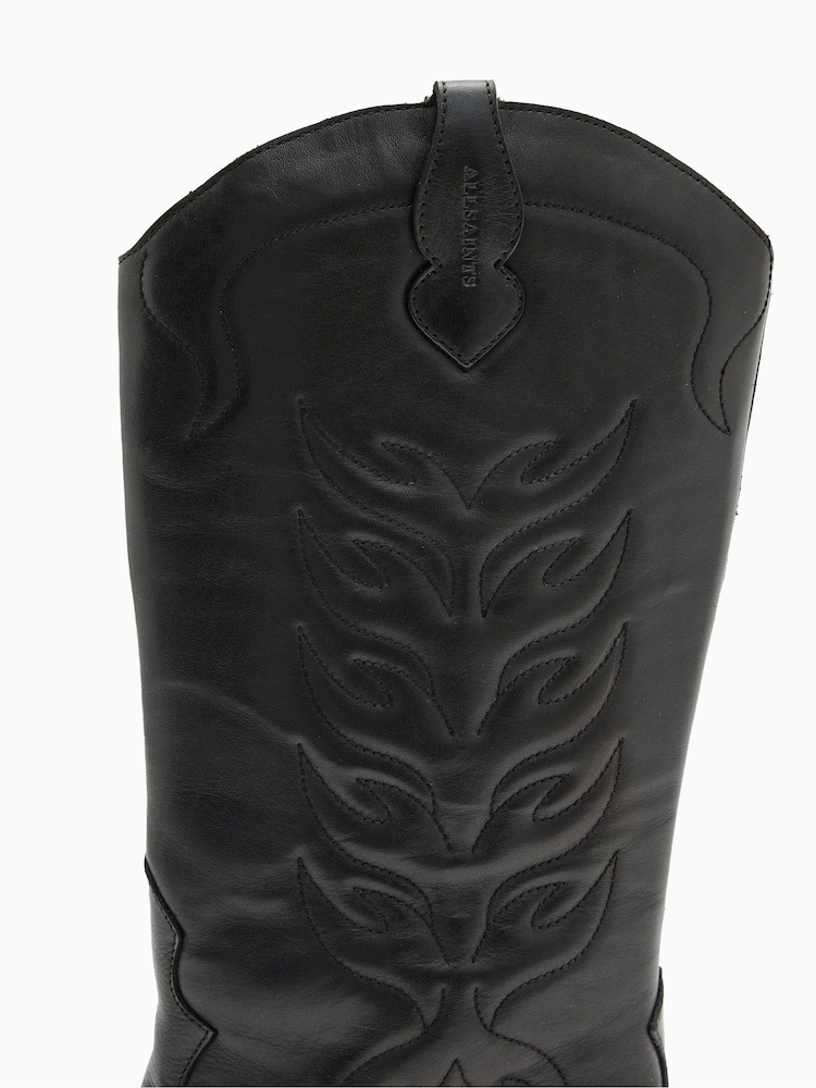 AllSaints Black Dolly Boots - Image 7 of 7