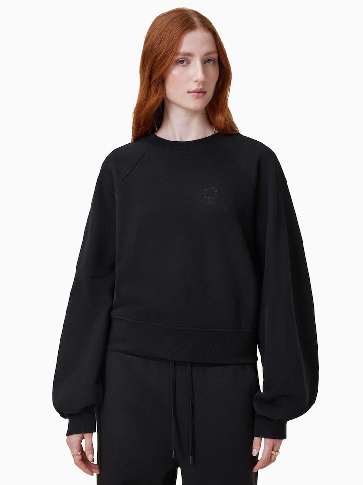 Черный - AllSaints Dani Haven Cotton Sweater - Изображение 1 из 7