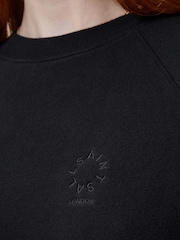 Черный - AllSaints Dani Haven Cotton Sweater - Изображение 4 из 7