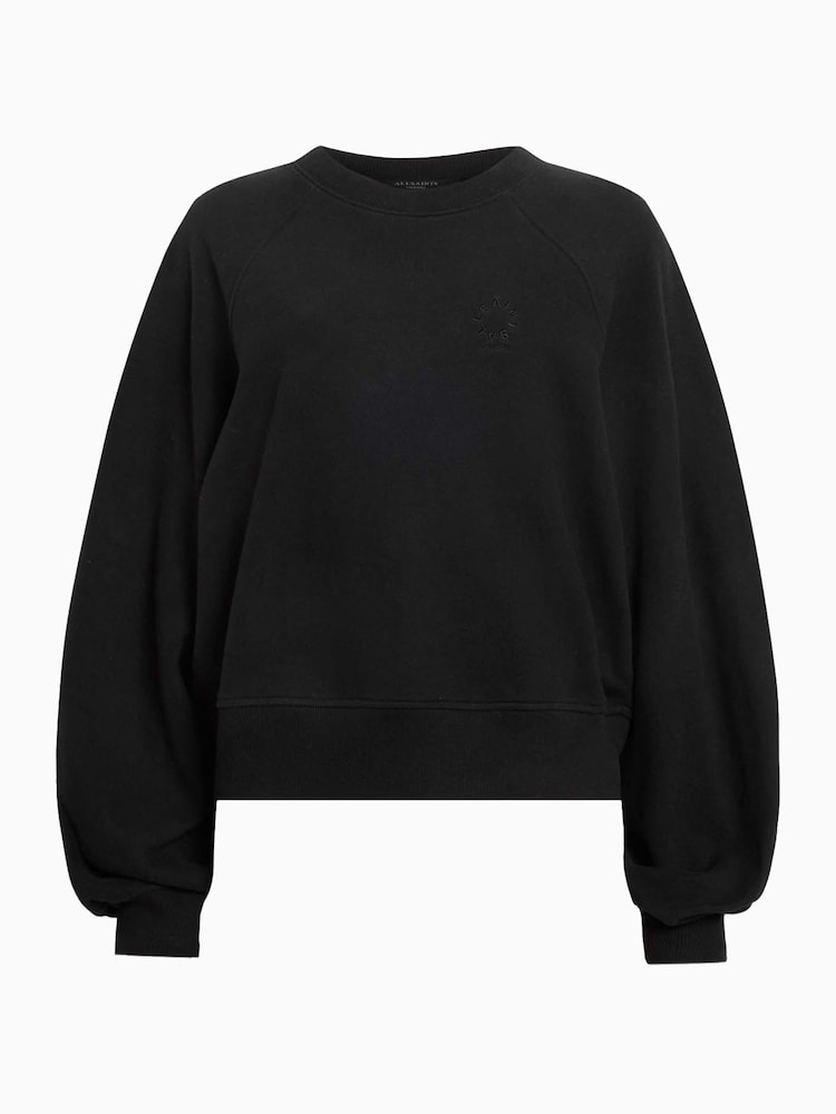 Черный - AllSaints Dani Haven Cotton Sweater - Изображение 7 из 7