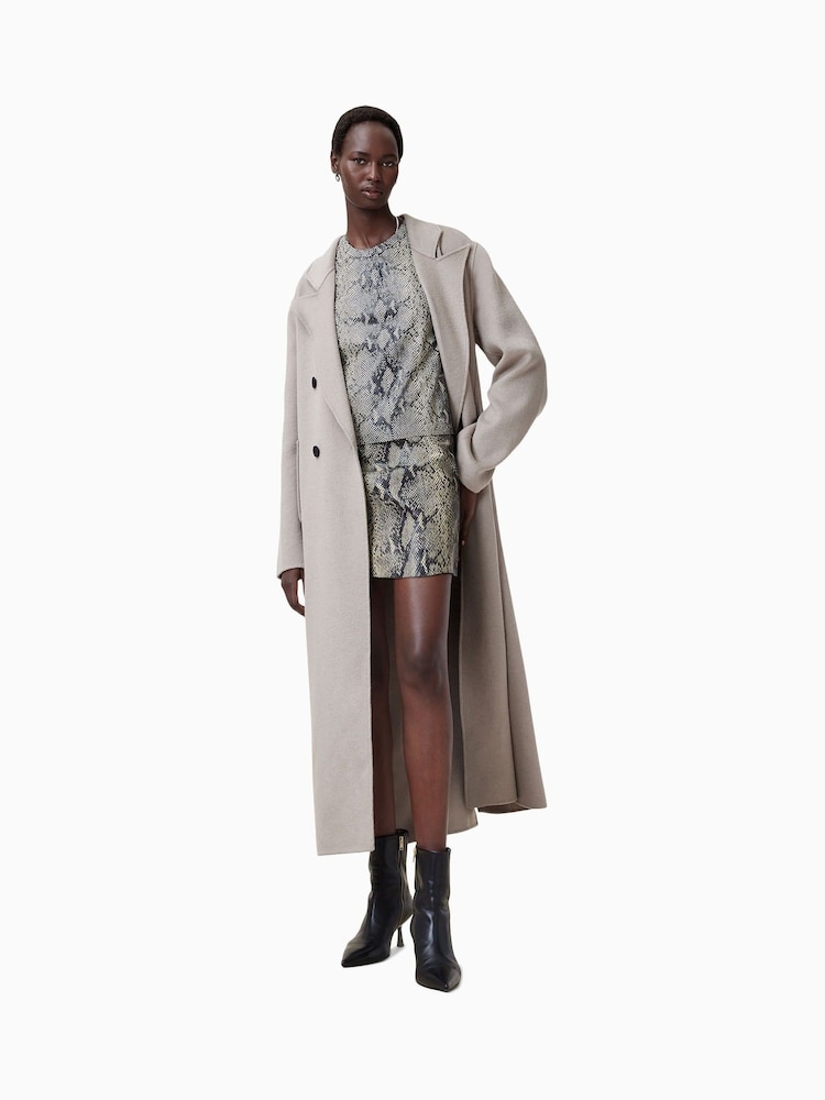 AllSaints White Renai Snake Skirt - Image 1 of 8 AllSaints White Renai Snake Skirt - Image 1 of 8