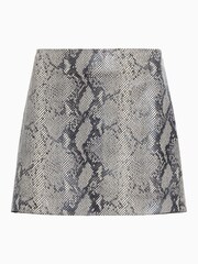 AllSaints White Renai Snake Skirt - Image 8 of 8