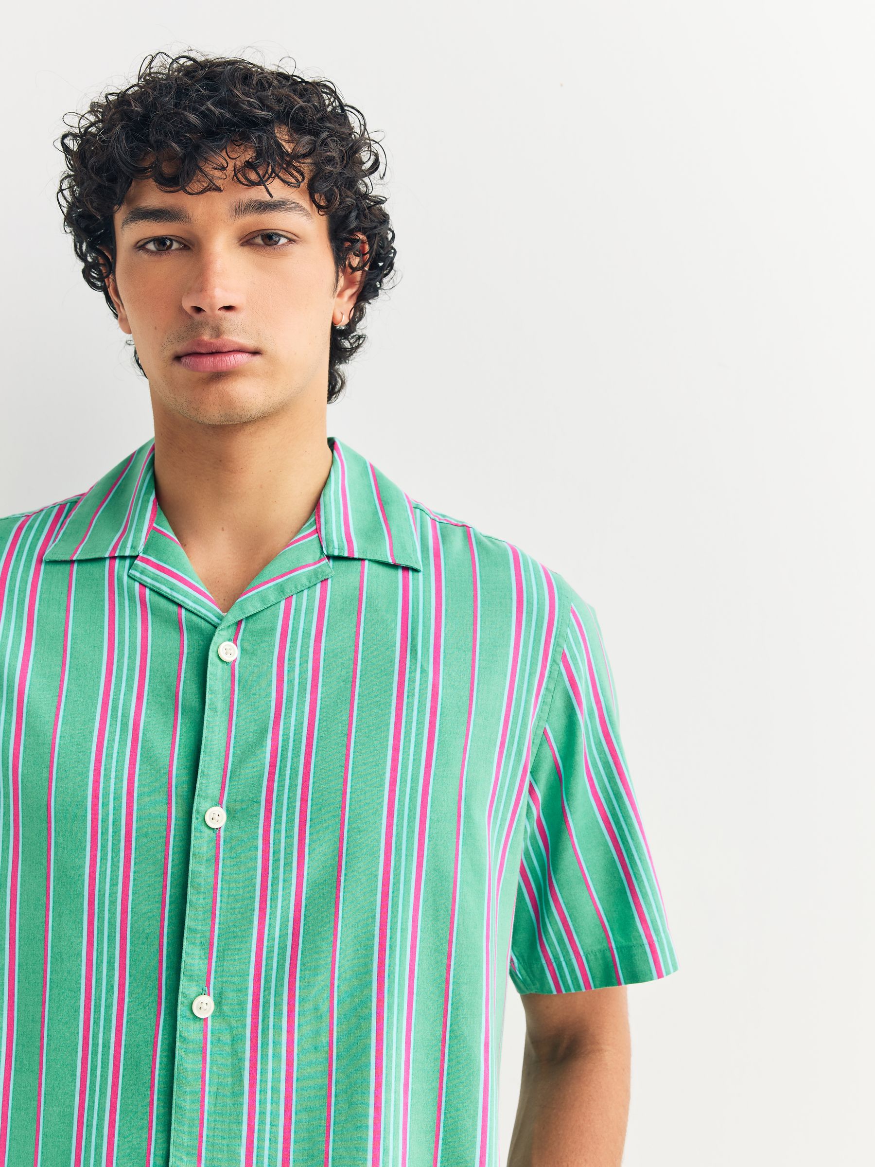 Buy Green Short Sleeve Stripe Shirt from Next USA