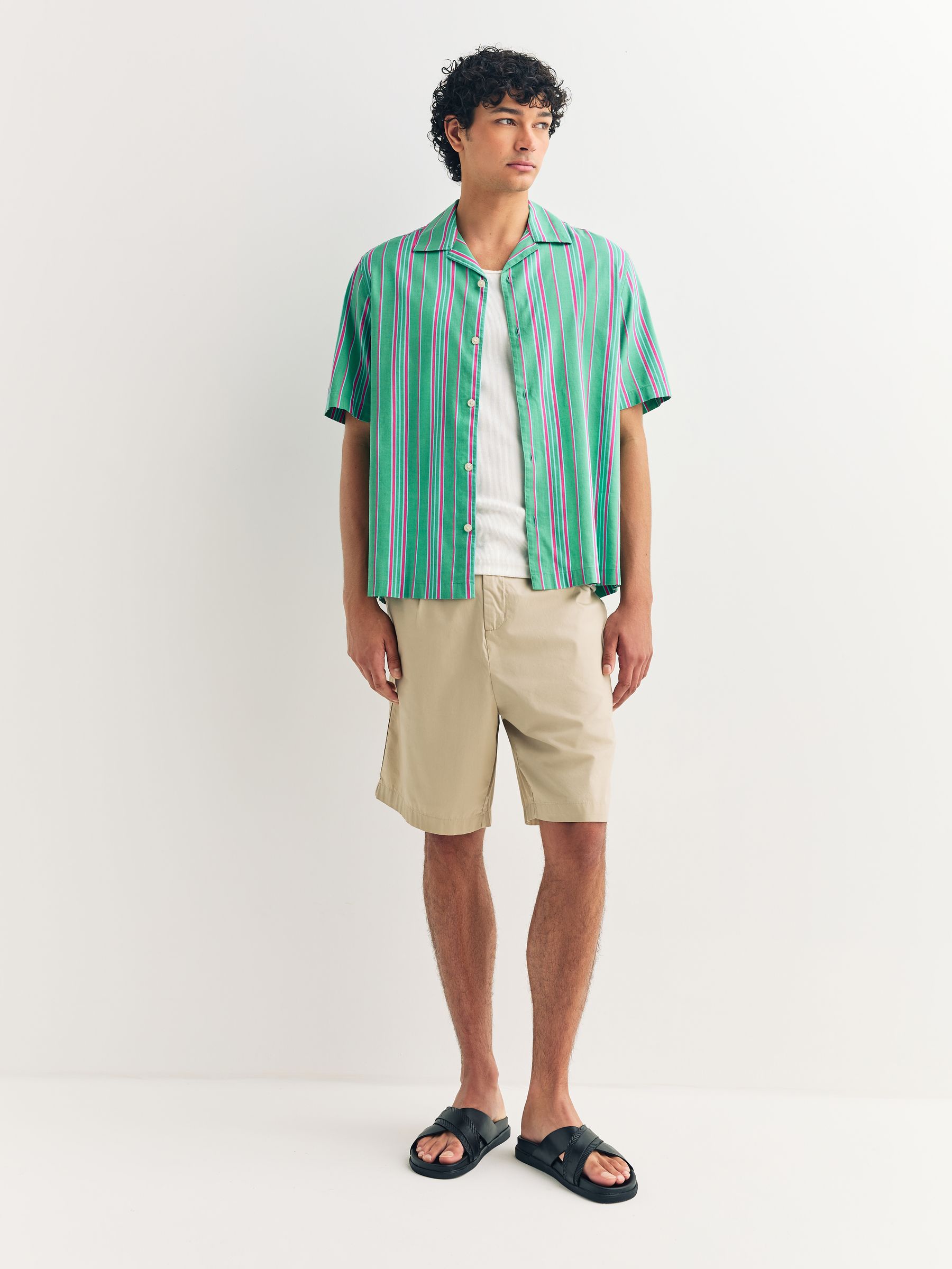 Buy Green Short Sleeve Stripe Shirt from Next USA