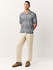 Blue Navajo Style Printed Jersey Short Sleeve Shirt - Image 2 of 7