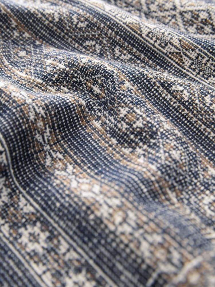 Blue Navajo Style Printed Jersey Short Sleeve Shirt - Image 7 of 7