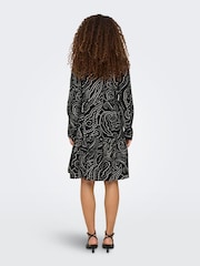 JDY Black Long Sleeve Mini Shirt Dress - Image 4 of 6