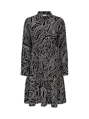 JDY Black Long Sleeve Mini Shirt Dress - Image 5 of 6