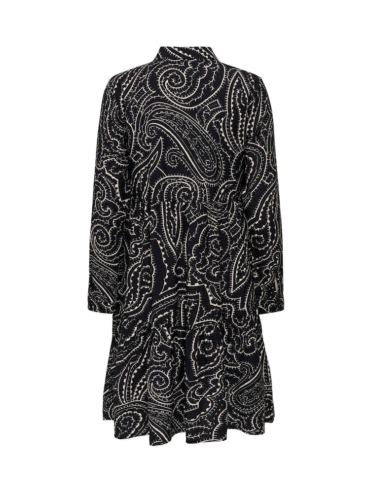 JDY Black Long Sleeve Mini Shirt Dress - Image 6 of 6