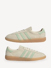 adidas Originals White/Green Bermuda Trainers - Image 5 of 9