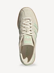 adidas Originals White/Green Bermuda Trainers - Image 6 of 9
